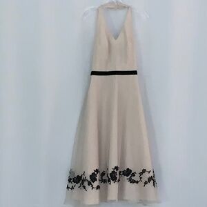 David’s Bridal Champagne Halter Dress